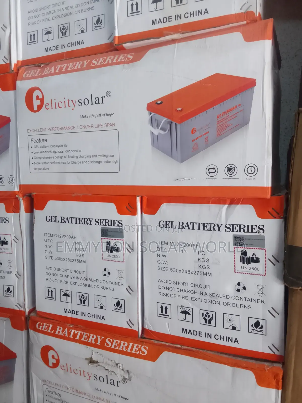 FELICITY Solar Gel Battery 200ah 12v