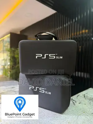 PS5 Slim Travel Bag Hard Case for PS5 Slim Console + 2 Controllers + G