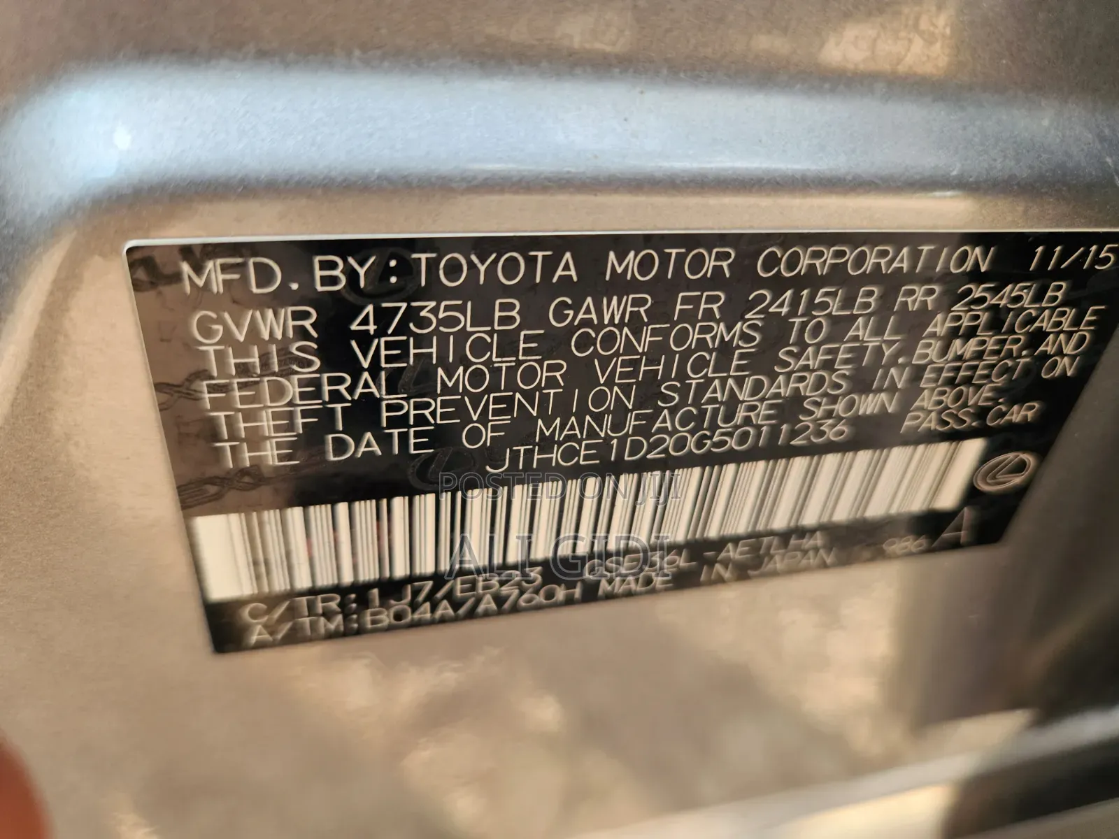 Lexus IS 350 AWD 2016 Brown