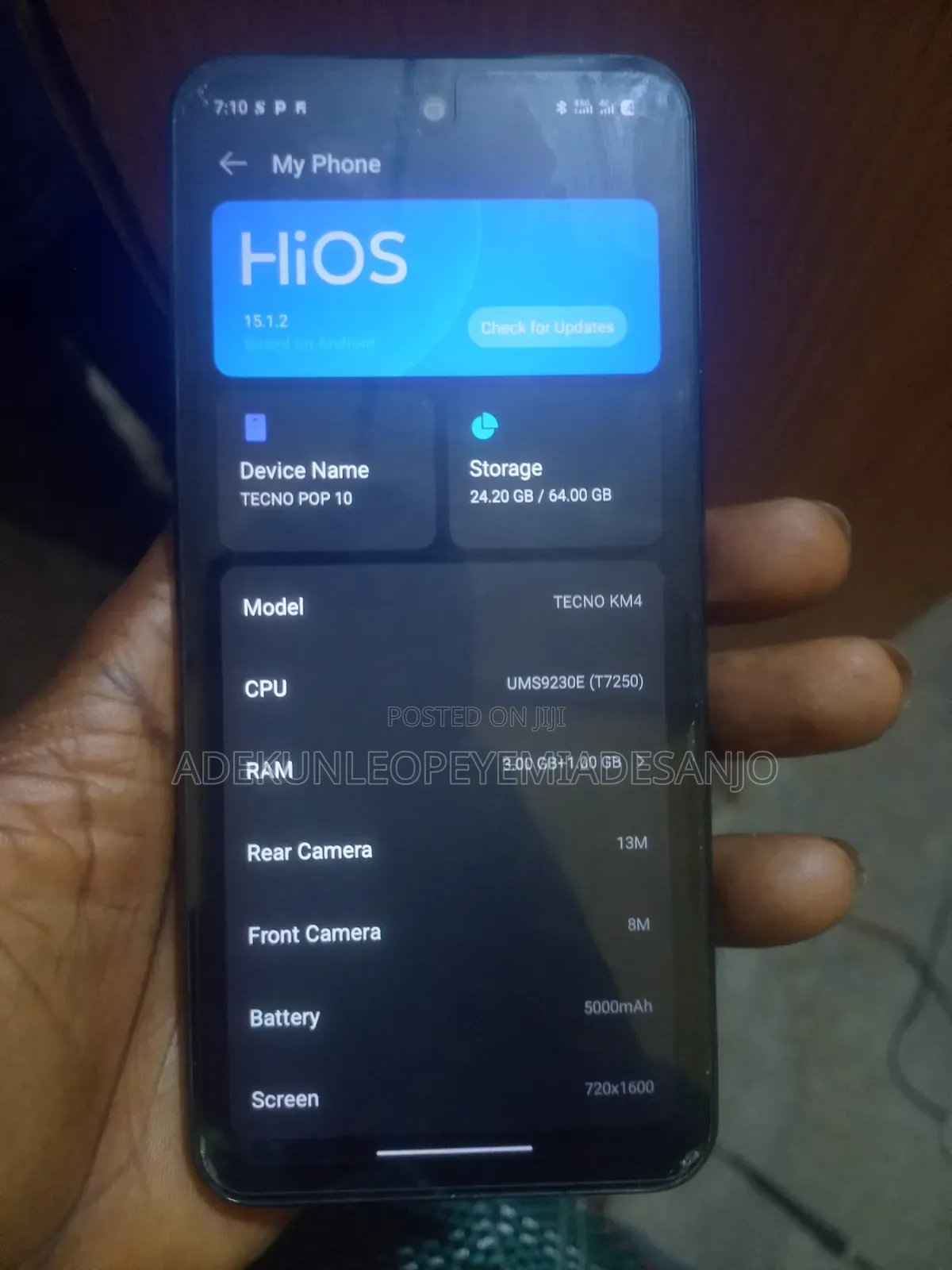 Tecno Pop 10 64 GB Black