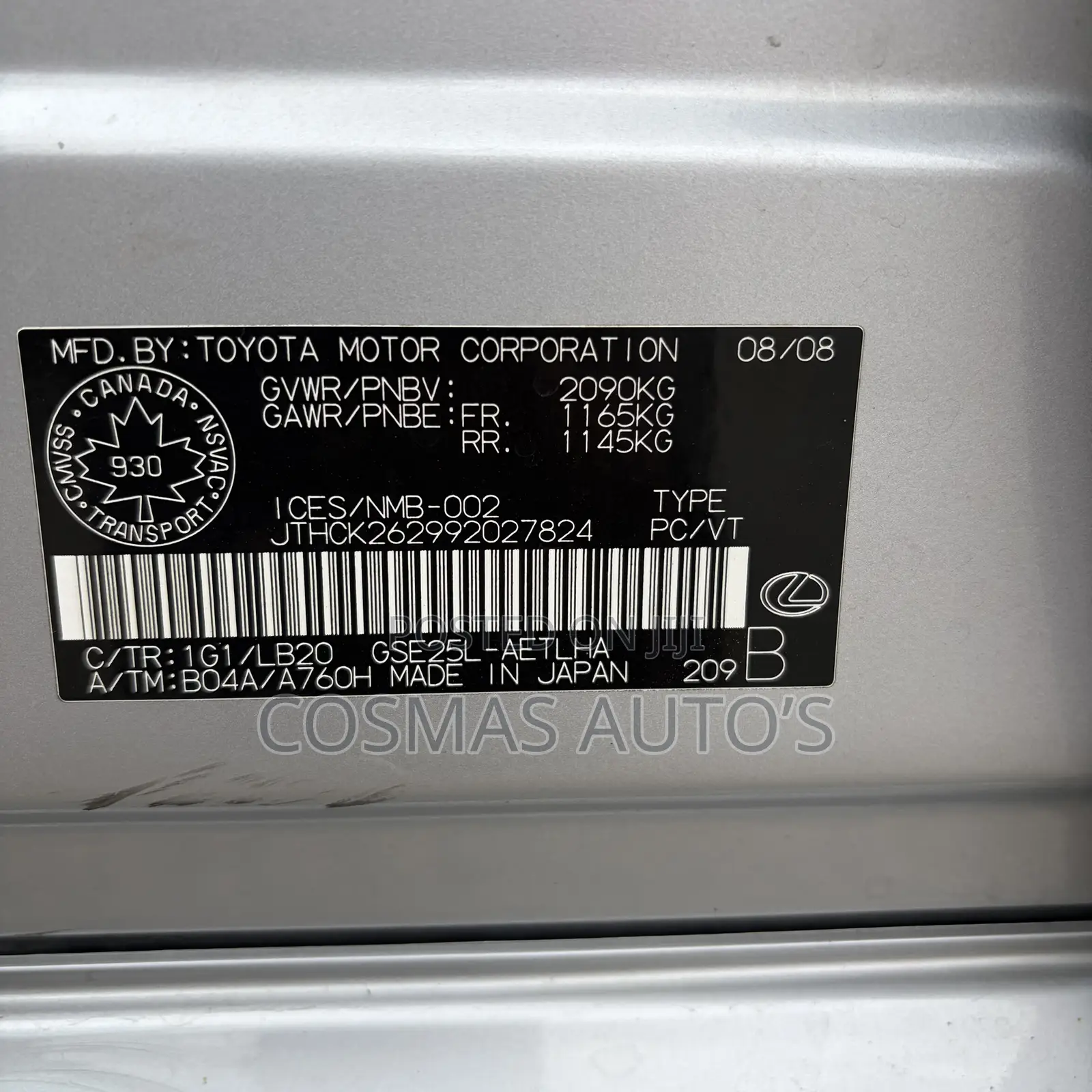 Lexus IS 250 2009 Silver