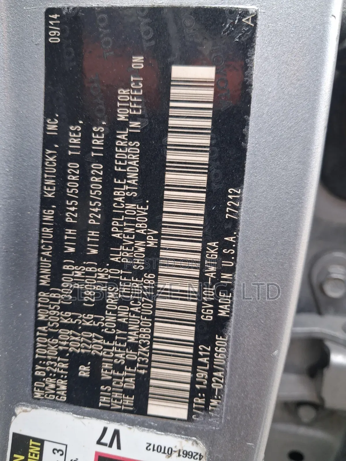 Toyota Venza 2015 Silver