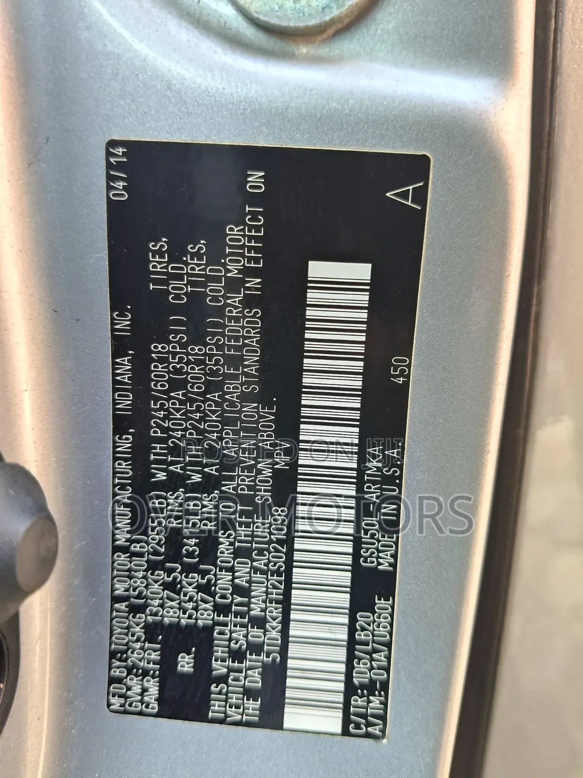 Toyota Highlander 2014 Silver