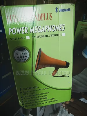 Handheld Bluetooth Rechargeable Megaphone, and a Detachable Microphone