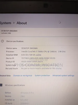 New Laptop Dell Latitude 5280 8GB Intel Core i7 SSD 256GB