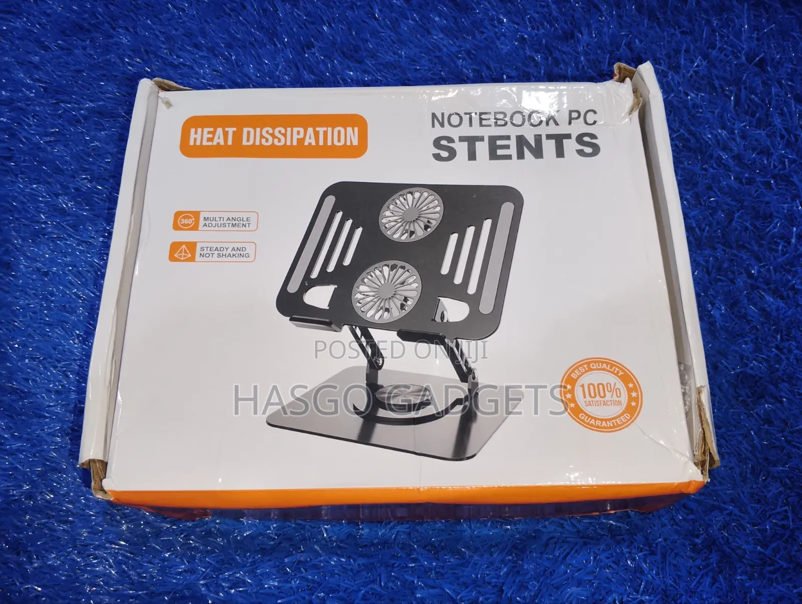 360° Rotable Laptop Stand With Dual Cooling Fan