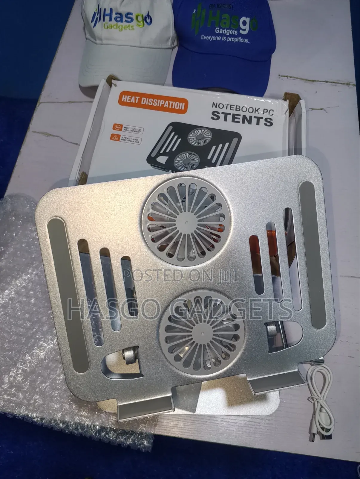 360° Rotable Laptop Stand With Dual Cooling Fan