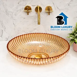 Stunning Golden Acrylic Glass Basin.