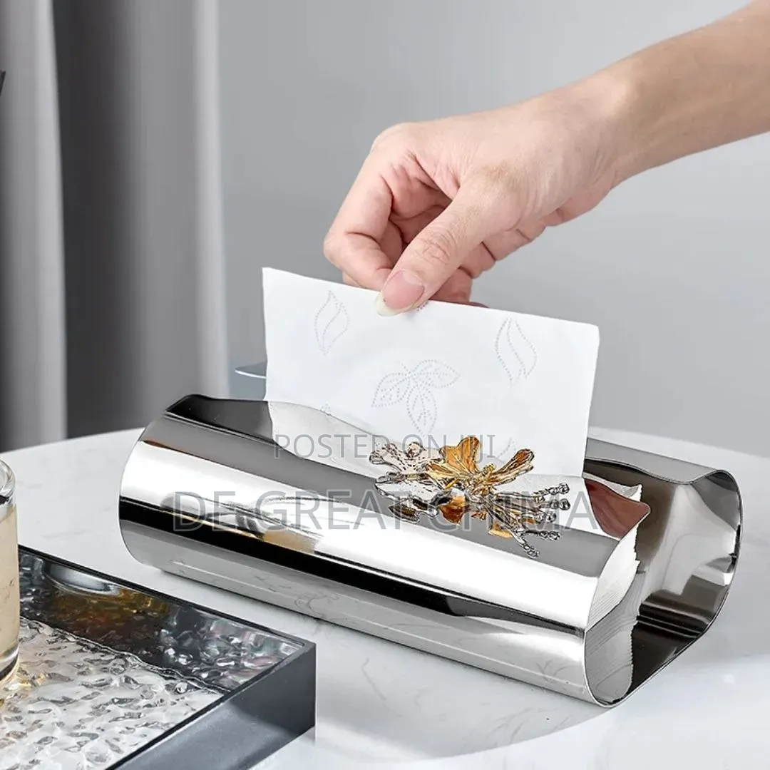Luxury Gold Stainless Steel Tissue Box