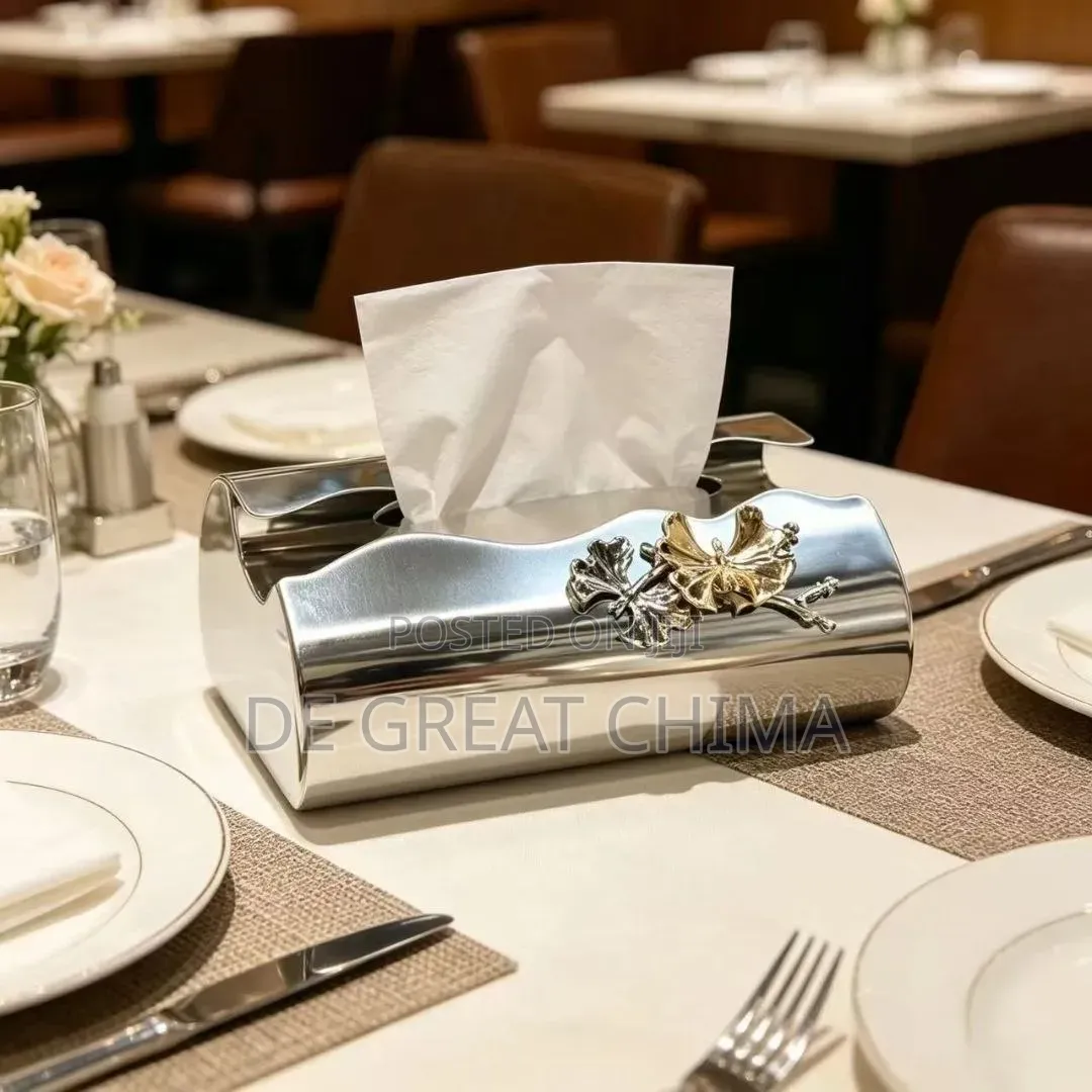 Luxury Gold Stainless Steel Tissue Box
