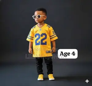 Boys Jersey No 22 Age 4 - Yellow American Football Shirt Quality