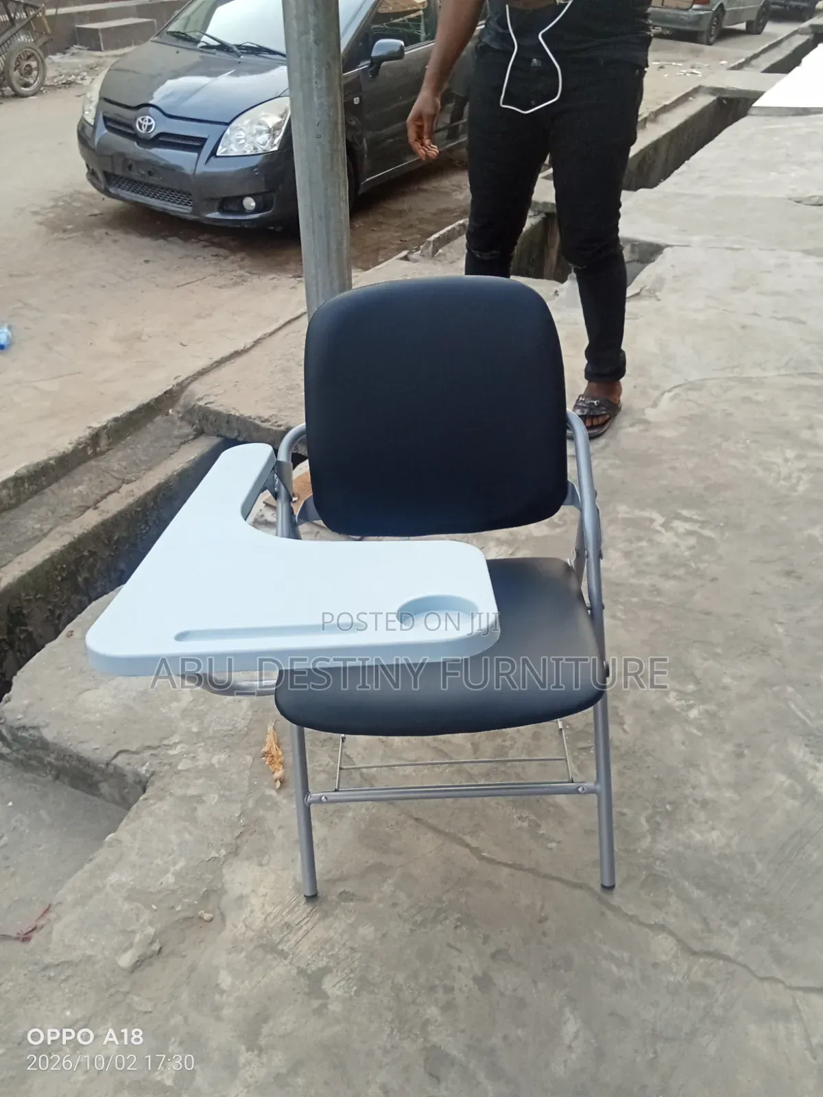 Student Folding Writing Chair With Net Under