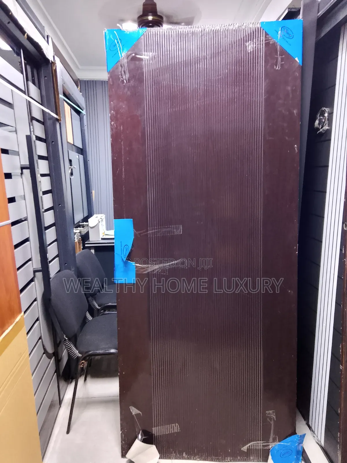 Textured Brown Interior Flush Door