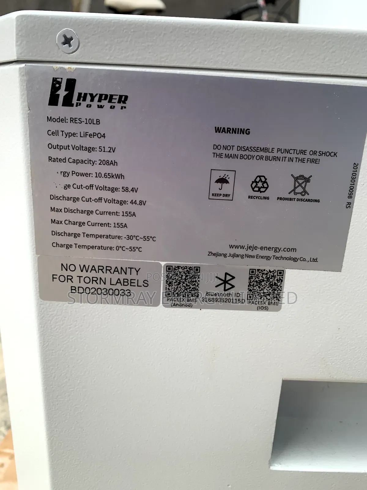 Hyper Power 10kwh Lithium Battery