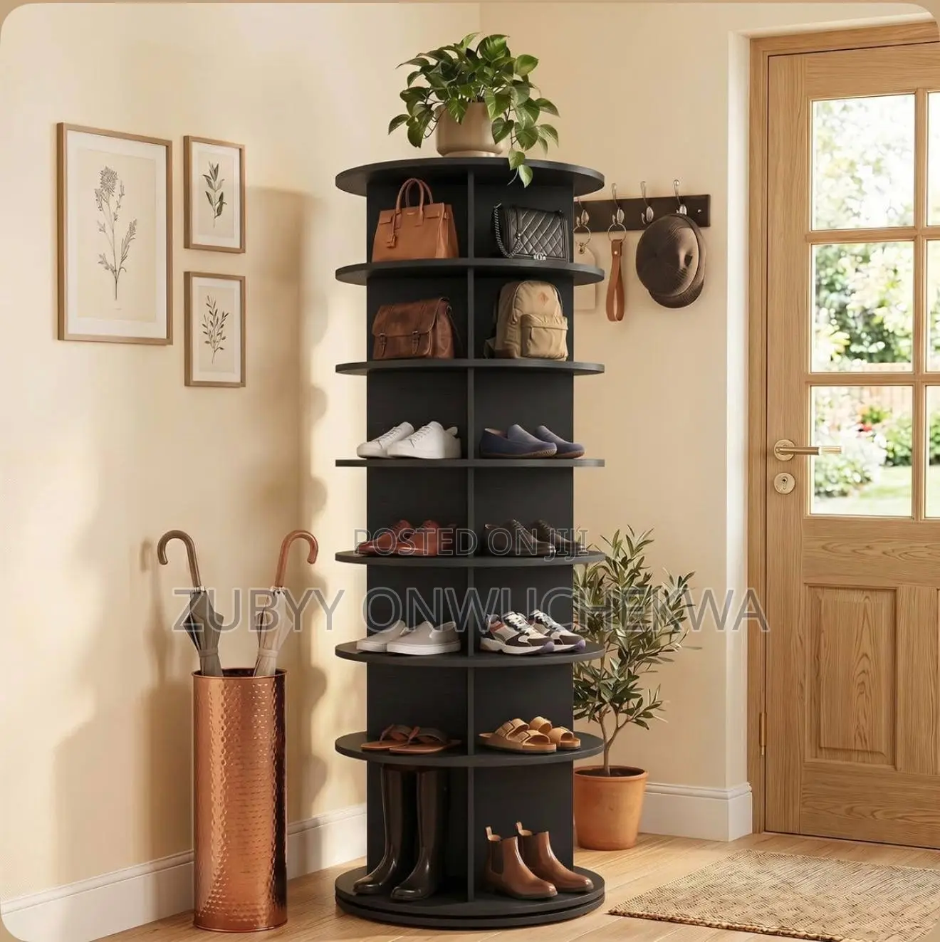 7 Layers Rotating Shoe Rack