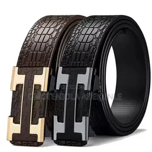 Original Leather Belt for Men - Automatic Buckle - Brown & Black