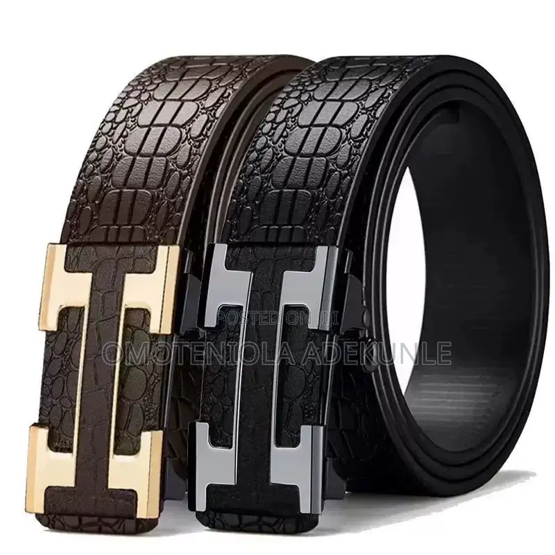 Original Leather Belt for Men - Automatic Buckle - Brown & Black
