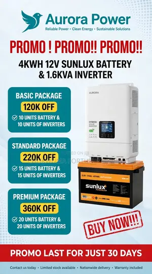 Sunlux 4kwh(12 Volts) Battery