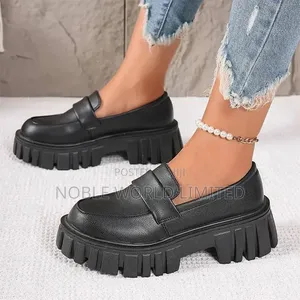 Luxury Black Female Loafers CK 7v
