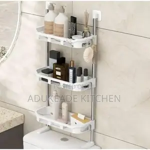 3-Storey Toilet Storage Rack With Supporting Feet