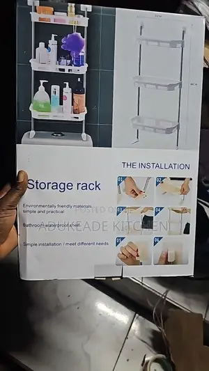 3-Storey Toilet Storage Rack With Supporting Feet