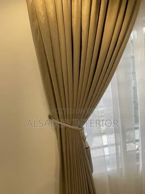 Pleated Design With Plain Curtain
