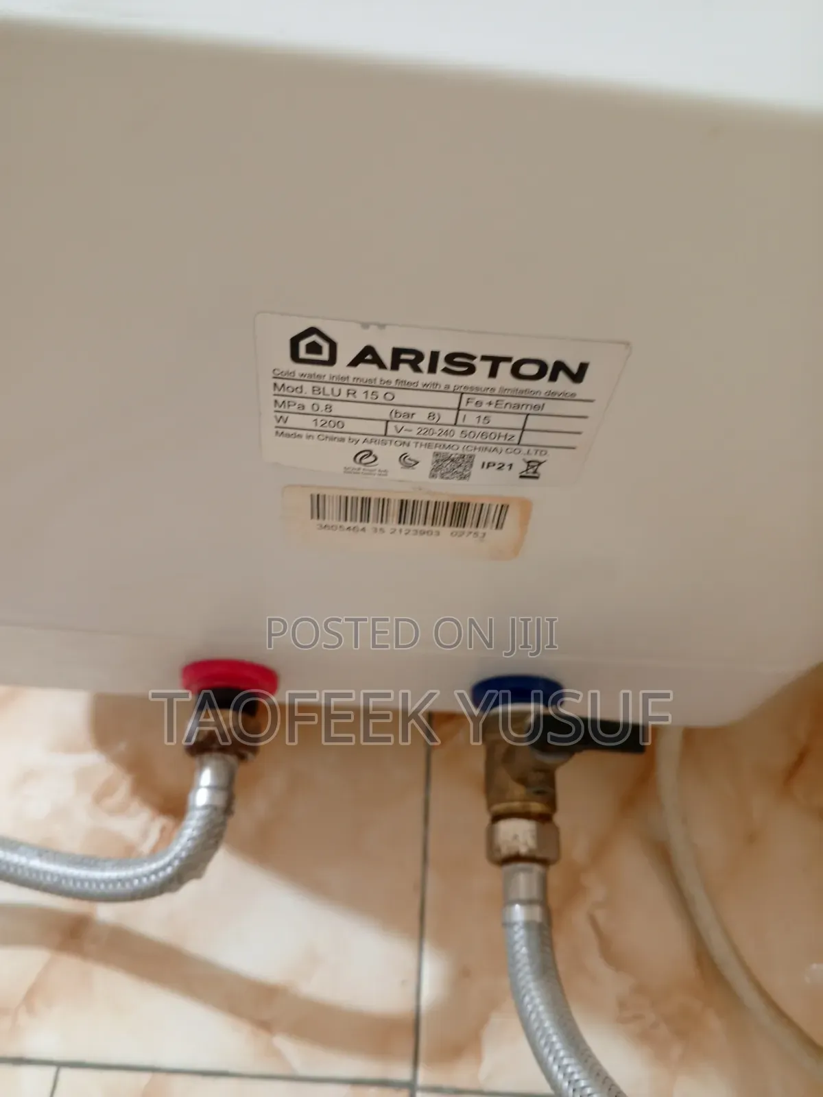 Ariston 15L Water Heater