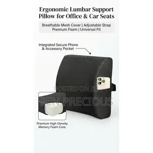 Orthopedic Lumbar Support-Ergonomic Back Rest for Working and Driving