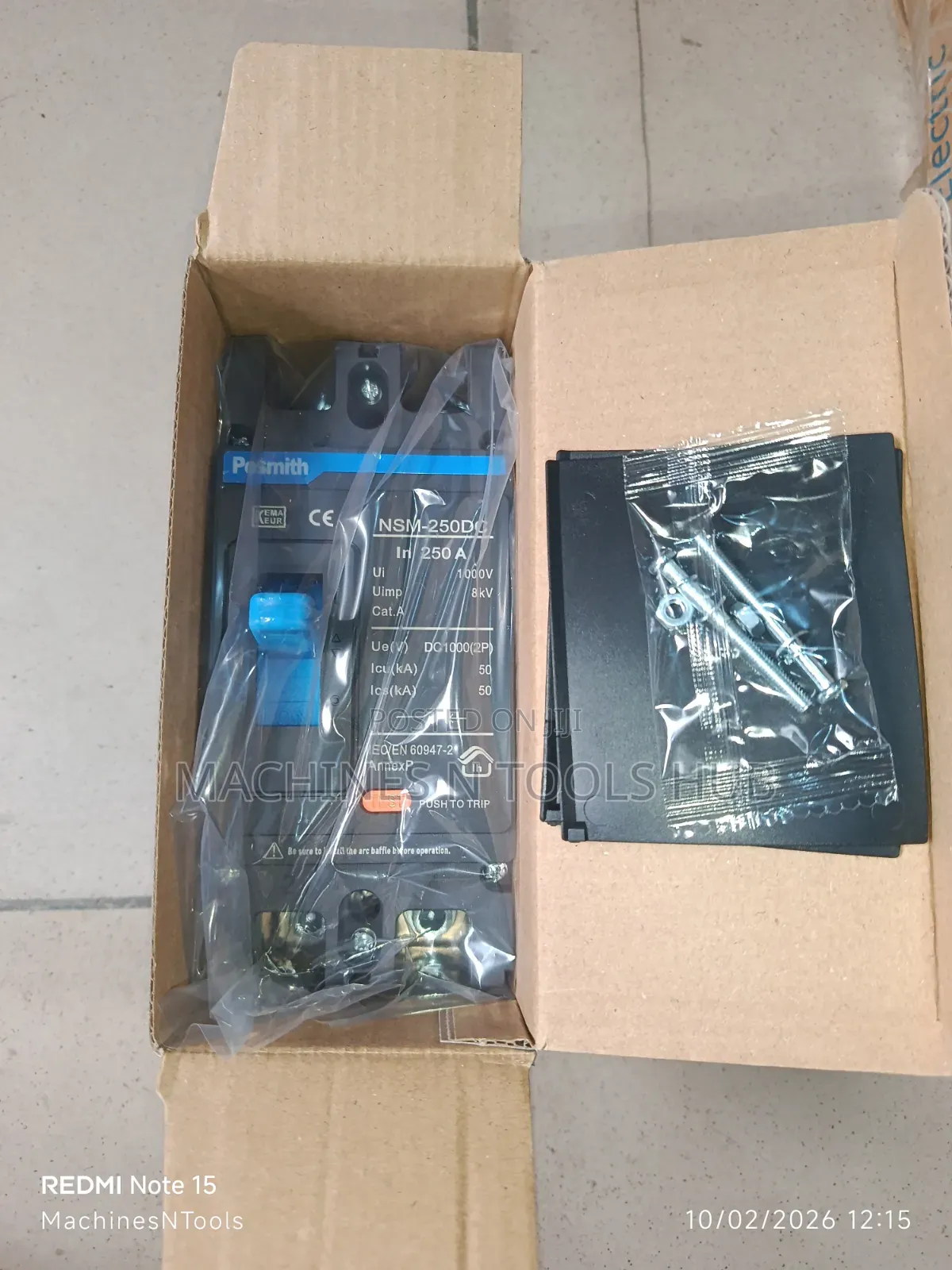 Posmith 250A 2-Pole DC Molded Case Circuit Breaker (MCCB)