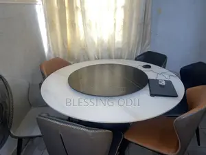 6 Seater’s Double Foreign Mable Dinning Set 3 Months Use