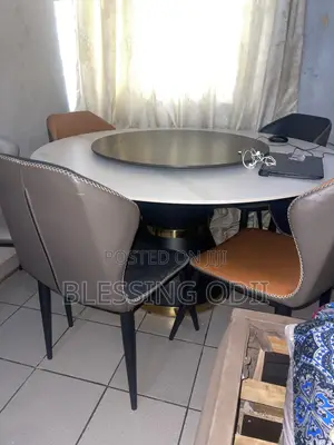 6 Seater’s Double Foreign Mable Dinning Set 3 Months Use