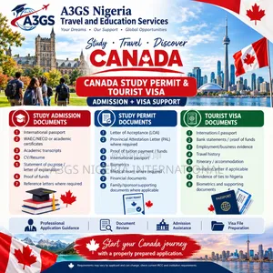 Canada Study and Tourist Visa Available