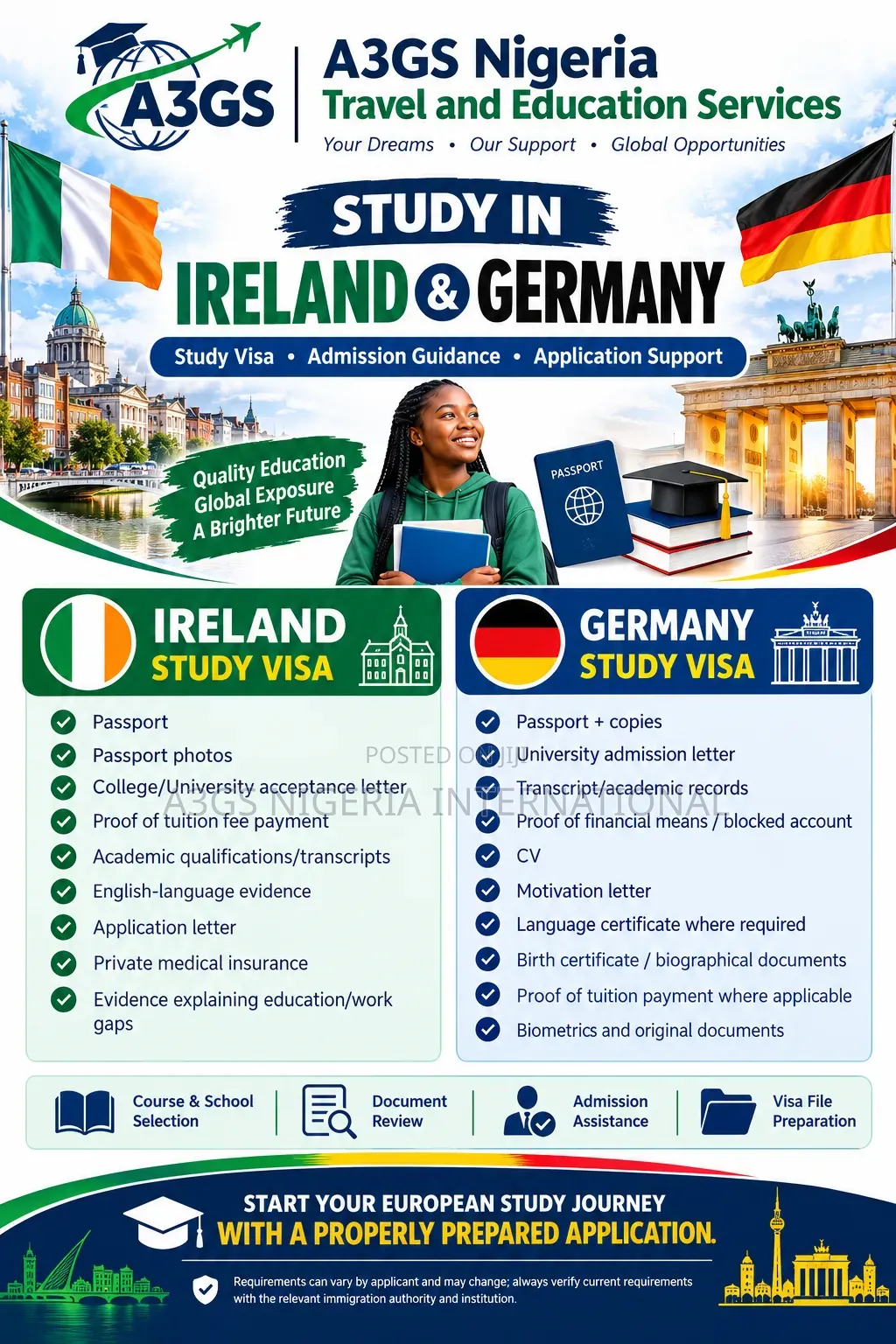 Ireland and Germany Study Visa