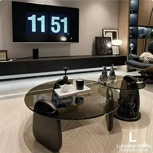 2in1 Round Center Table Glass Aesthetic Furniture
