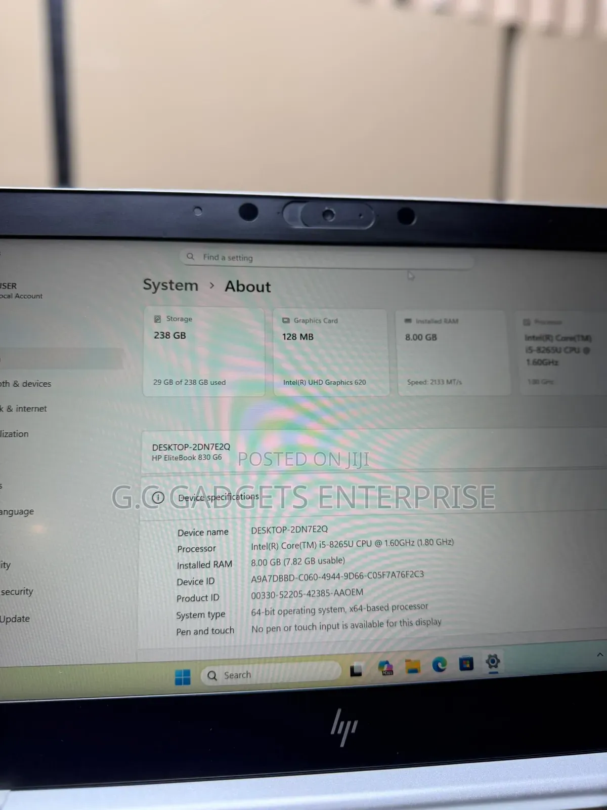Laptop HP EliteBook 830 G6 8GB Intel Core i5 SSD 256GB