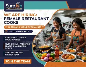Female Restaurant Cooks (2 Slots - Nigerian Cuisine)