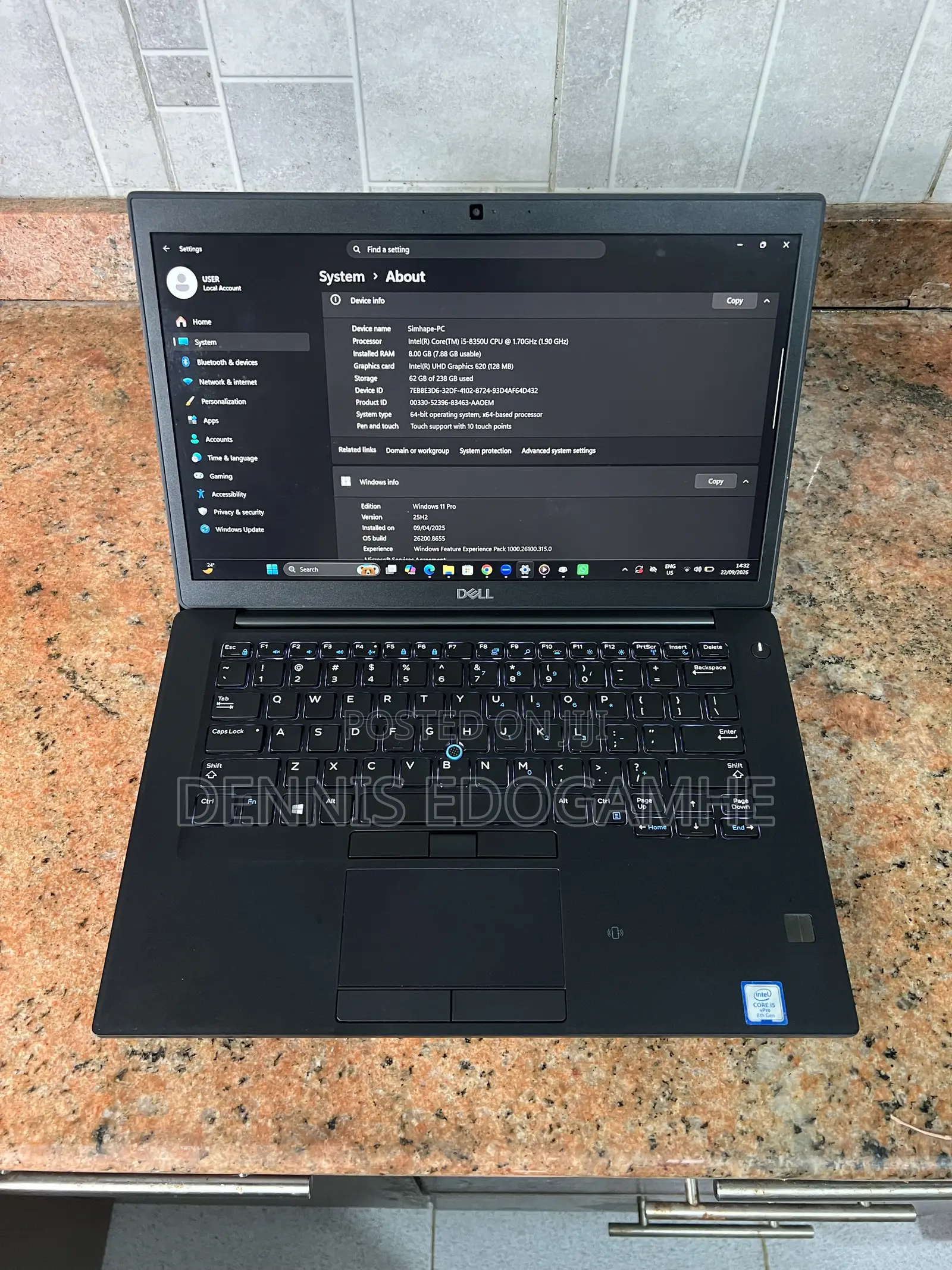 Laptop Dell Latitude 7490 8GB Intel Core i5 SSD 256GB