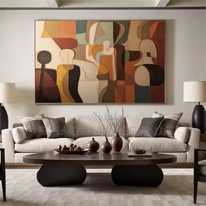 Abstract Face Off Wall Canvass