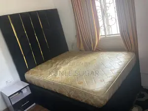 6x6 Luxury Upholstered Bed Frame + Bedside Drawer – Without Mattres