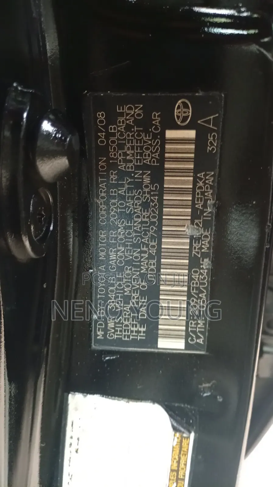 Toyota Corolla 2009 Black