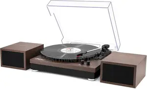 LP&No.1 LPSC-031 Vintage Bluetooth Turntable With Stereo Speakers