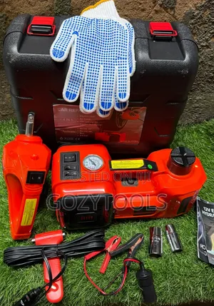 Electric Hydraulic Car Jack and Repair Tool Kit