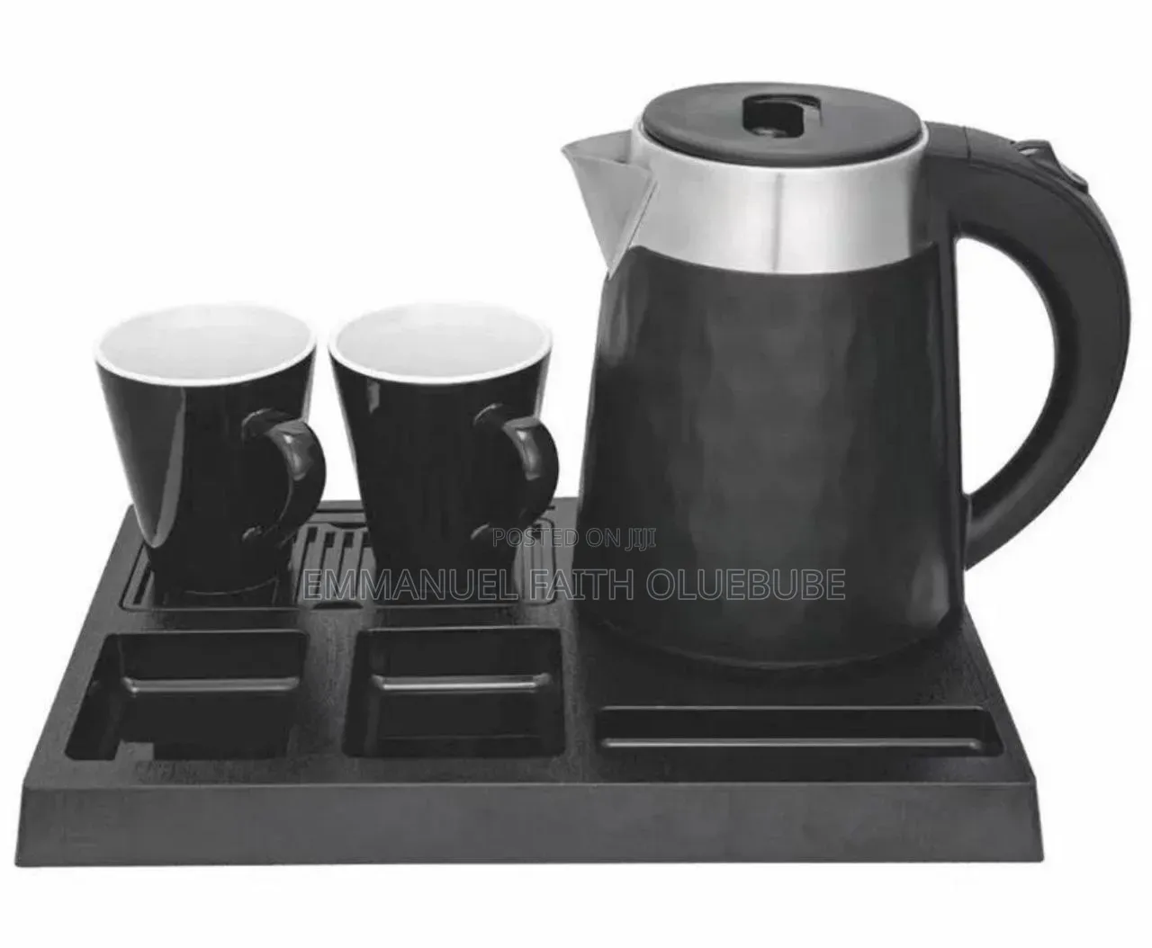 Electric Jug and Tray and Two Cups