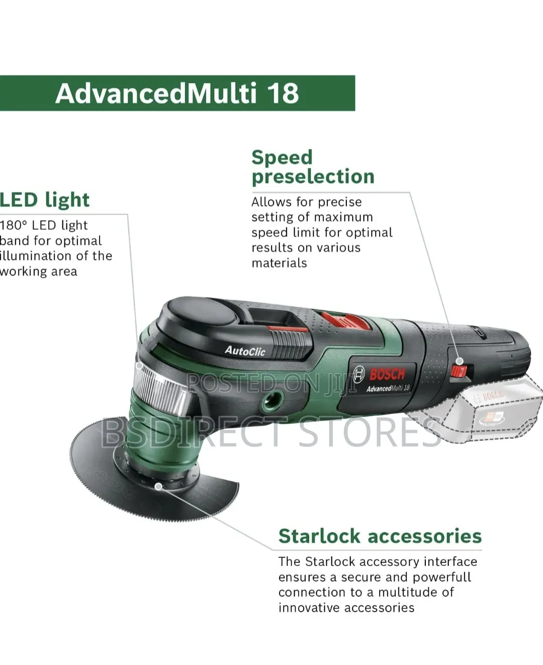 Bosch UNIVERSALMULTI 12v Cordless Starlock Oscillating Tool
