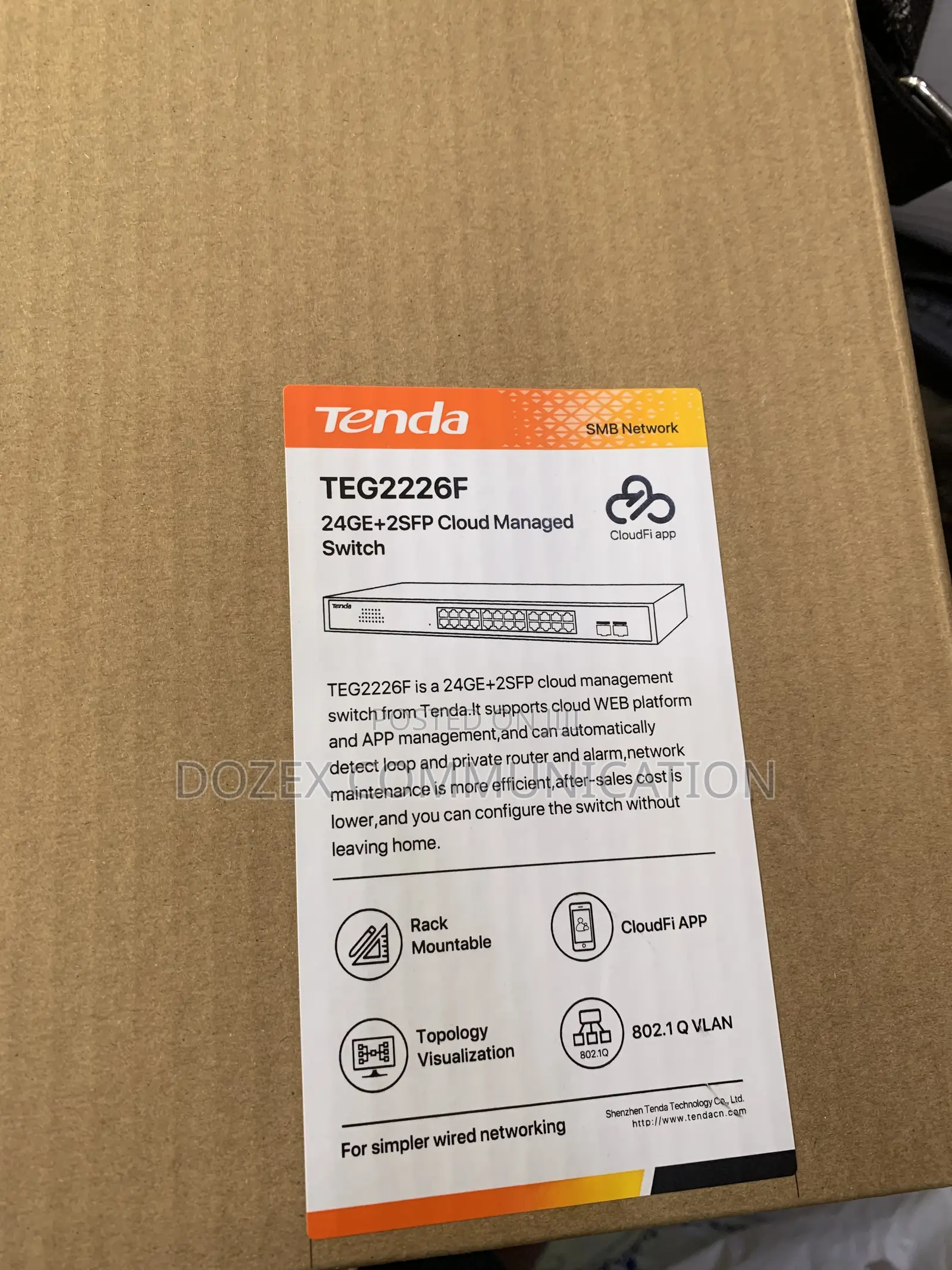 TENDA 24GE+2SFP Cloud Managed Switch