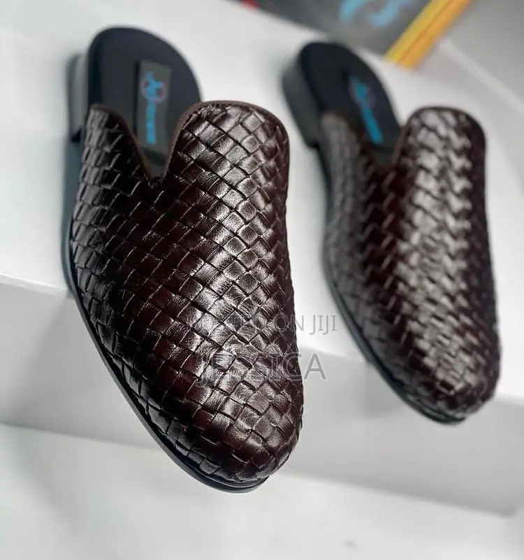 Men's Brown Mat Half Shoes