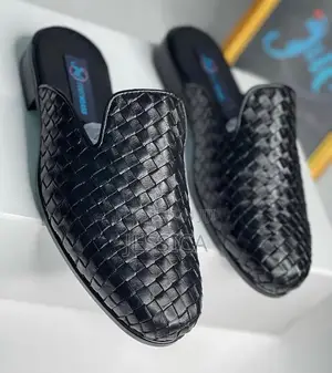 Men's Black Mat Leather Shoe