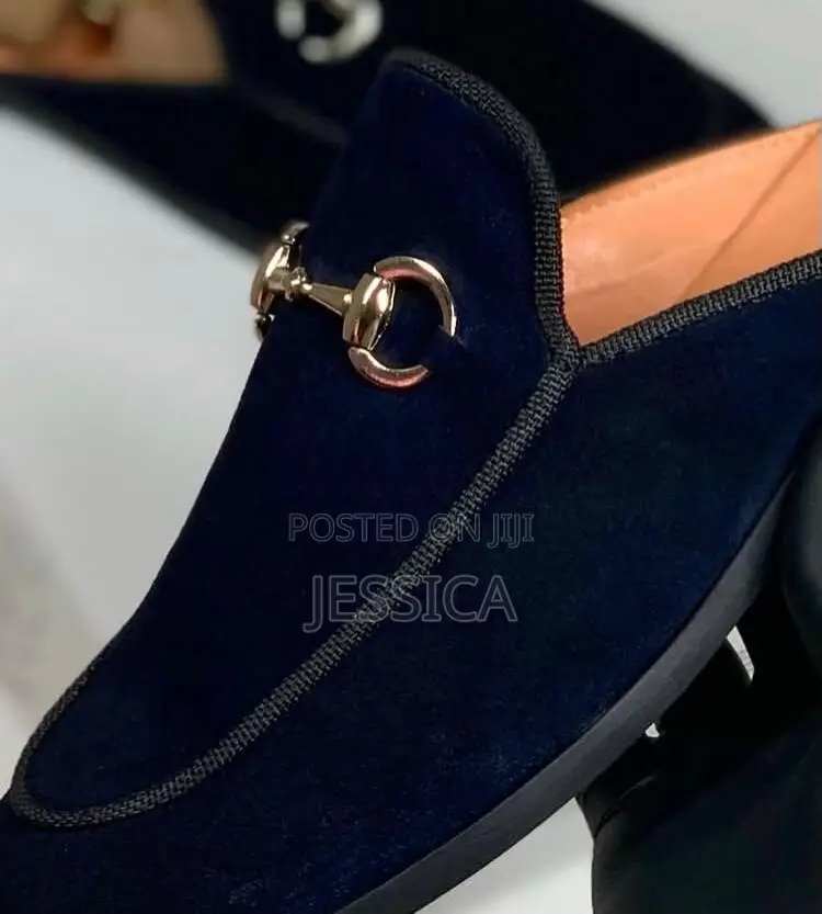 Men's Navy-Blue Half Shoes