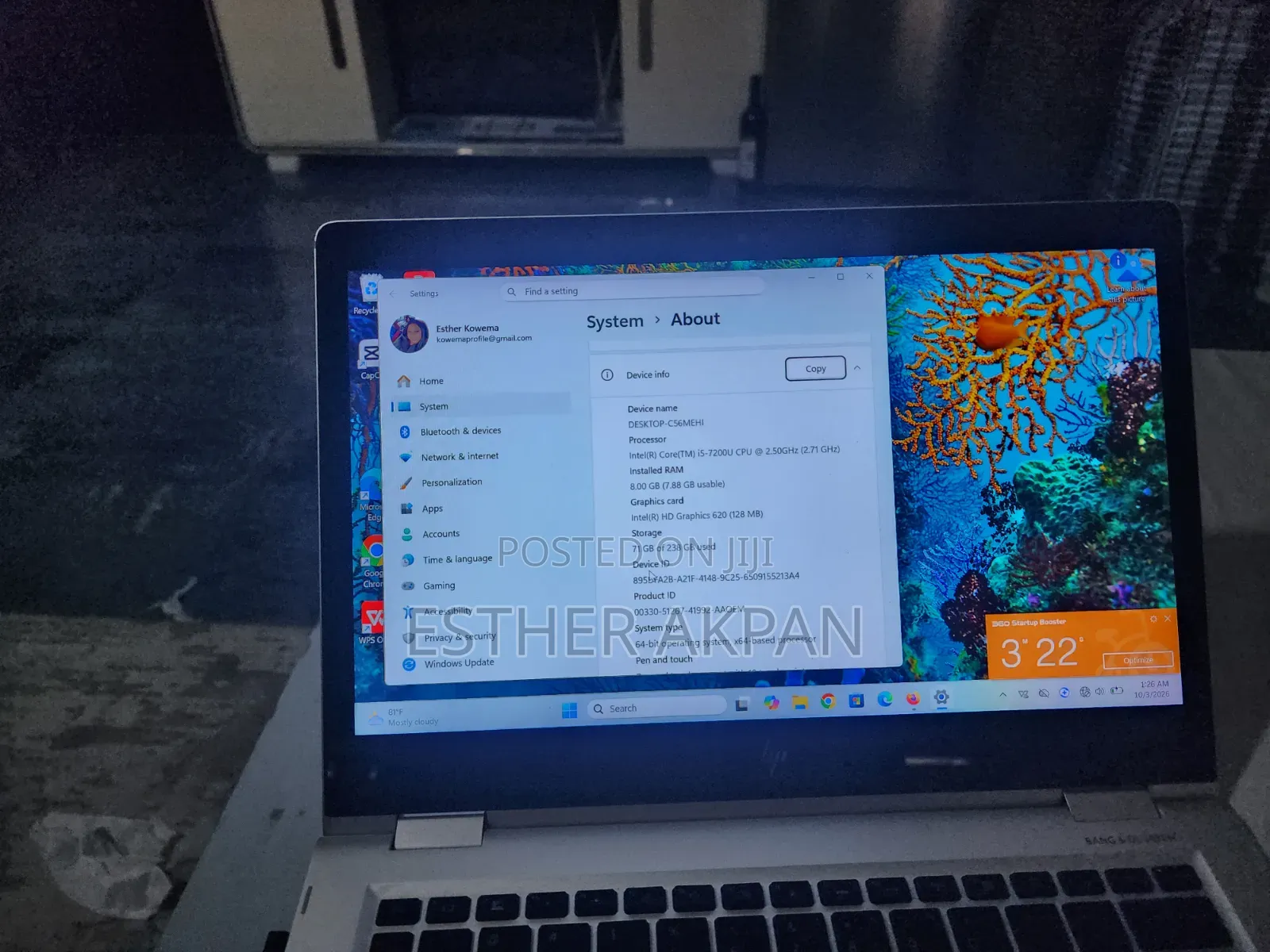 Laptop HP EliteBook 840 G5 8GB Intel Core i5 SSD 256GB