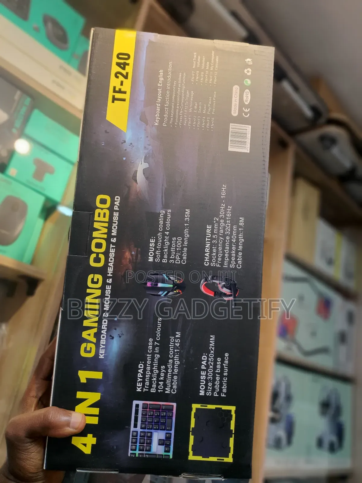 Gaming Combo 4in1 Keyboard & Mouse & Headset & Mouse Pad